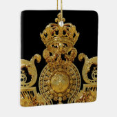 Geïsoleerde gouden poort van kasteel van Versaille Keramisch Ornament (Rechts)