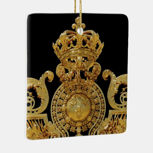 Geïsoleerde gouden poort van kasteel van Versaille Keramisch Ornament (Rechts)