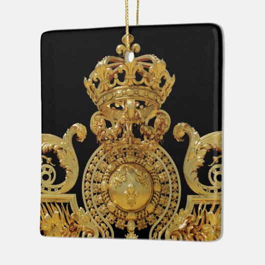 Geïsoleerde gouden poort van kasteel van Versaille Keramisch Ornament (Links)