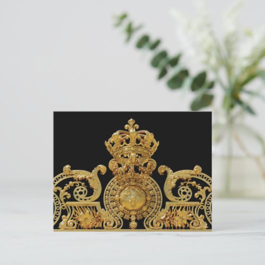 Geïsoleerde gouden poort van kasteel Versailles -  Briefkaart (Staand voorkant)