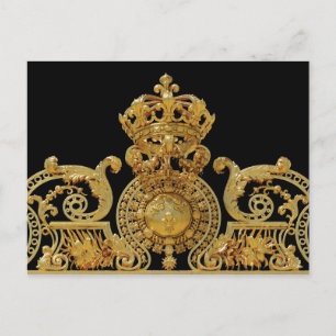 Geïsoleerde gouden poort van kasteel Versailles -  Briefkaart