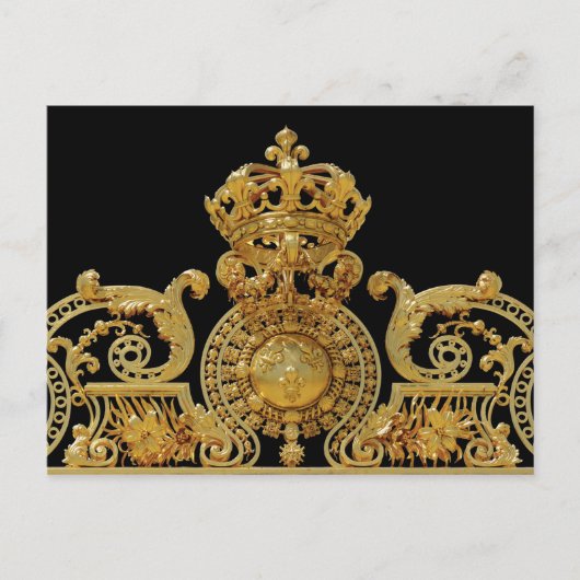 Geïsoleerde gouden poort van kasteel Versailles -  Briefkaart (Voorkant)