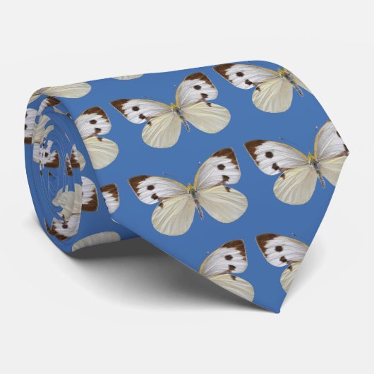 Geïsoleerde grote witte vlinder PNG Stropdas (Opgerold)