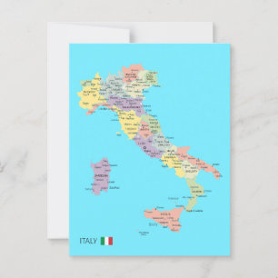 Geïsoleerde kaart van Italië Regio's