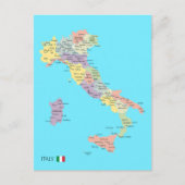 Geïsoleerde kaart van Italië Regio's (Voorkant)