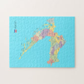 Geïsoleerde kaart van Kroatië Regio's Legpuzzel (Horizontaal)