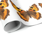 Geïsoleerde kleine tortoiseshel vlinder cadeaupapier (Rol Hoek)