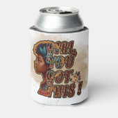 Geïsoleerde Koelbox - Meisje, je hebt dit! Blikjeskoeler (Blikje Achterkant)