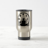 Geïsoleerde roestvrije mok met yoga-logo (Center)