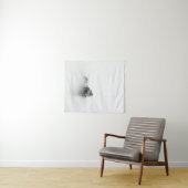 Geïsoleerde rots in een nevel zee wandkleed (In Situ (horizontaal))