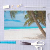Geïsoleerde strand- en palmbomen  tissuepapier (Craft)
