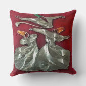 Geïsoleerde sufis in gebeden acrylkunst kussen (Achterkant)