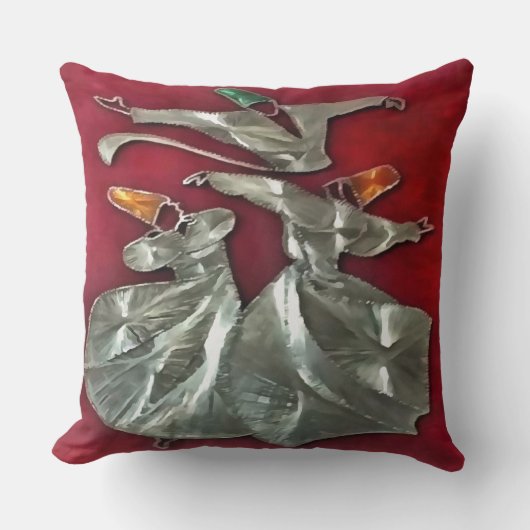 Geïsoleerde sufis in gebeden acrylkunst kussen (Voorkant)