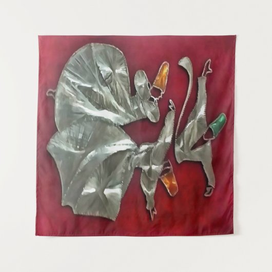 Geïsoleerde sufis in gebeden acrylkunst wandkleed (Voorkant (horizontaal))