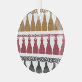 Geïsoleerde Tassel Fringe Garland Set. Glas Ornament (Voorkant links)