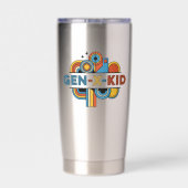 Geïsoleerde thermobeker waterfles drinkbeker (Achterkant)