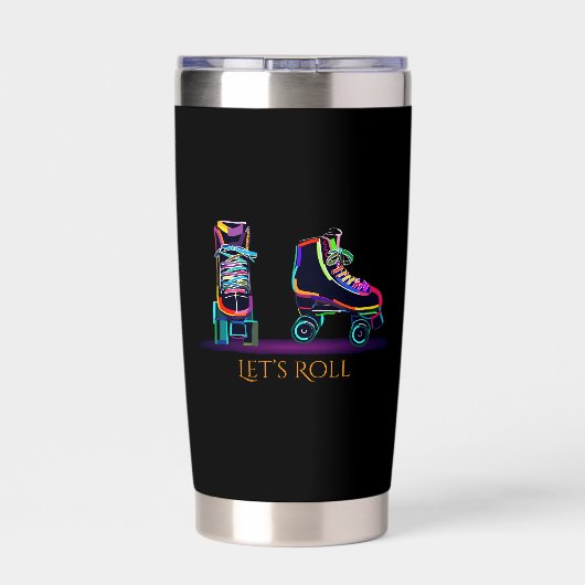 Geïsoleerde trommel met roller-Schaatsen Drinkbeker (Achterkant)