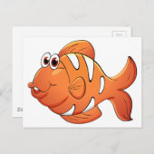 Geïsoleerde tropische vis op wit briefkaart (Voorkant / Achterkant)