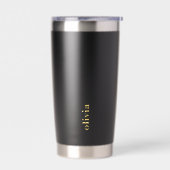 Geïsoleerde tumbler met aangepaste merktekst drinkbeker (Links)