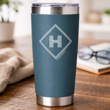 Geïsoleerde tumbler | Moderne geometrische monogra
