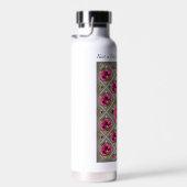 Geïsoleerde waterfles met magenta papavers (Rechts)
