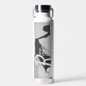 Geïsoleerde waterfles met RRRR Logo en slogan (Voorkant)
