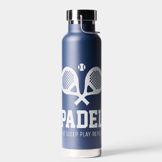 Geïsoleerde waterfles voor padel speler (Links)