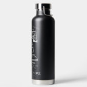 Geïsoleerde waterfles - Zwart (Persoonlijk) (Links)