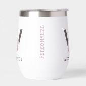 Geïsoleerde wijndroogtrommel - grote Logo - roze (Links)