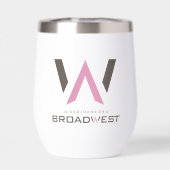 Geïsoleerde wijndroogtrommel - grote Logo - roze (Achterkant)