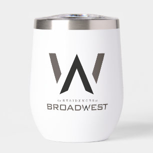 Geïsoleerde wijndroogtrommel - grote Logo - zwart