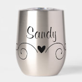 Geïsoleerde wijndroogtrommel met naam (Voorkant)