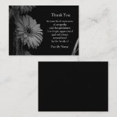 Geïsoleerde zonnebloem dank u kaart notitiekaartje (Voorkant / Achterkant)