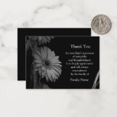 Geïsoleerde zonnebloem dank u kaart notitiekaartje (Voorkant / Achterkant in situ)