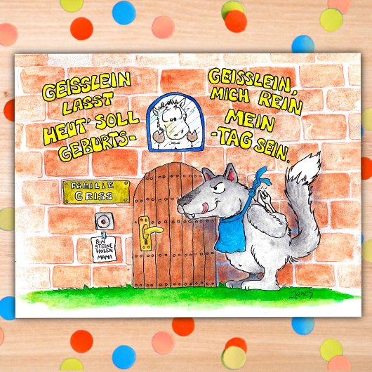 Geisslein Birthday briefkaart door Nicole Janes