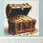 Geisterschiff der Piraten   Canvas Afdruk (Insitu (Houten vloer))