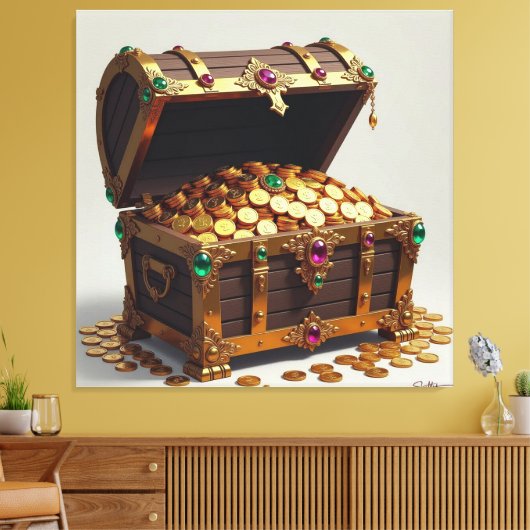 Geisterschiff der Piraten   Canvas Afdruk (Insitu (Woonkamer))