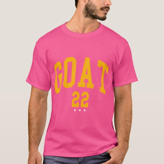 Geit 22 Basketbal nummer 22 Basketbal T-shirt (Voorkant)