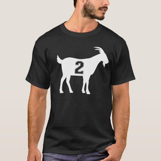 Geit 2 G.O.A.T. nummer twee geit T-shirt (Voorkant)