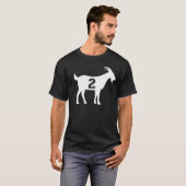 Geit 2 G.O.A.T. nummer twee geit T-shirt (Voorkant volledig)