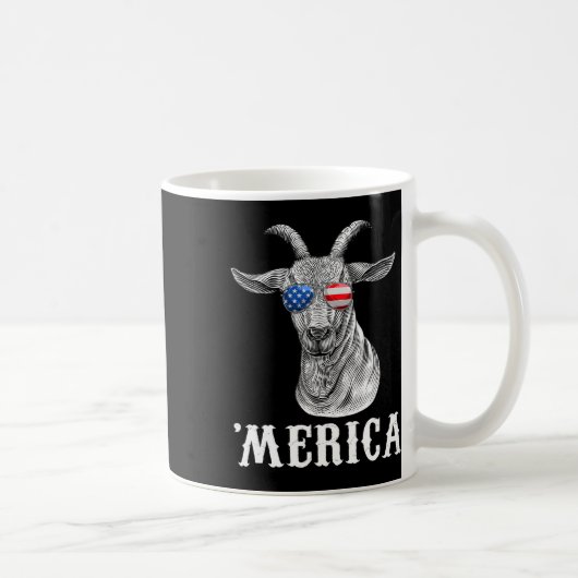 Geit 4 juli Amerikaanse vlag VS Merica Koffiemok (Rechts)