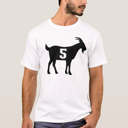 Geit 5 G.O.A.T. Nummer Vijf Geit T-shirt (Voorkant)