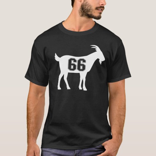 Geit 66 G.O.A.T. nummer zesenzestig geit T-shirt (Voorkant)