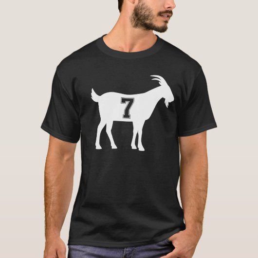 Geit 7 G.O.A.T. Nummer zeven Geit T-shirt (Voorkant)