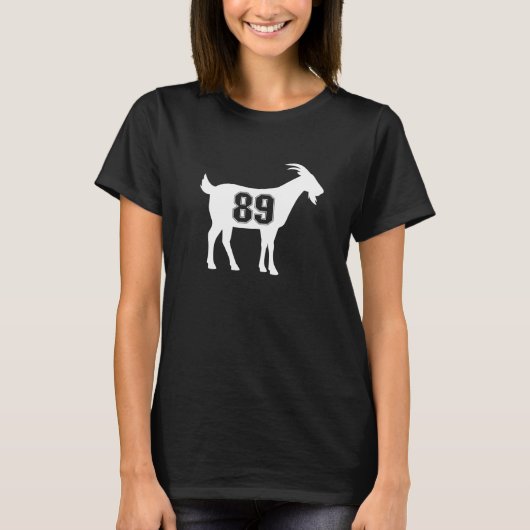 Geit 89 G.O.A.T. Nummer 89 Geit T-shirt (Voorkant)