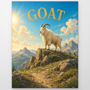 Geit Alpine Peaks Watercolor GeoSaga Briefkaart