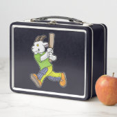 Geit als Batsman met cricket bat (In situ)