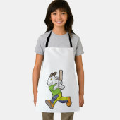 Geit als Batsman met cricket bat Schort (Insitu)