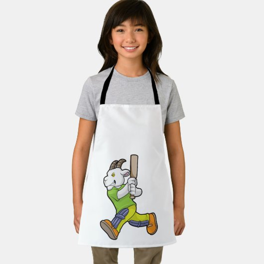 Geit als Batsman met cricket bat Schort (Insitu)