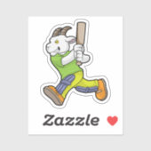 Geit als Batsman met cricket bat Sticker (Vel)